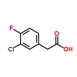 3-氯-4-氟苯乙酸结构式