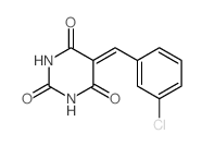 2,4,6(1H,3H,5H)-Pyrimidinetrione,5-[(3-chlorophenyl)methylene]-结构式