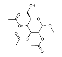 Methyl 2,3,4-triacetate-alpha-D-glucopyranoside结构式