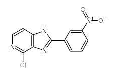 4-Chloro-2-(3-nitrophenyl)-imidazo(4,5-c)pyridine结构式