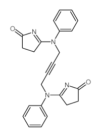 5-[4-[(5-oxo-3,4-dihydropyrrol-2-yl)-phenyl-amino]but-2-ynyl-phenyl-amino]-3,4-dihydropyrrol-2-one Structure