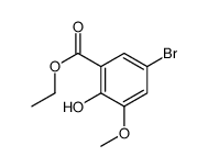 5-溴-2-羟基-3-甲氧基苯甲酸乙酯结构式