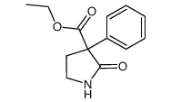 3-Phenyl-2-oxo-3-pyrrolidincarbonsaeure-ethylester结构式