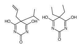 5,5-diethyl-1,3-diazinane-2,4,6-trione,5-propan-2-yl-5-prop-2-enyl-1,3-diazinane-2,4,6-trione Structure