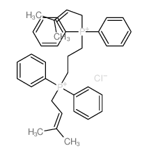 (3-Methyl-2-butenyl)(3-((3-methyl-2-butenyl)(diphenyl)phosphoranyl)propyl)diphenylphosphorane结构式