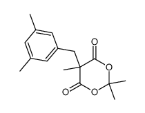 5-(3,5-dimethylbenzyl)-2,2,5-trimethyl-1,3-dioxane-4,6-dione Structure