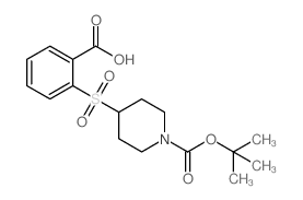 2-{[1-(叔丁氧基羰基)哌啶-4-基]-磺酰基}苯甲酸结构式