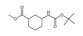 methyl 3-[(tert-butoxycarbonyl)amino]cyclohexanecarboxylate结构式