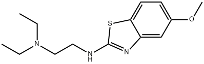 N,N-二乙基-N'-(5-甲氧基-1,3-苯并噻唑-2-基)乙烷-1,2-二胺结构式