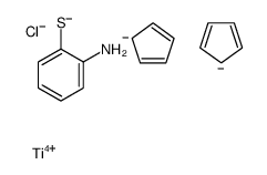 2-aminobenzenethiolate,cyclopenta-1,3-diene,titanium(4+),chloride Structure