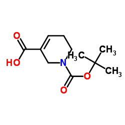 1-Boc-1,2,5,6-四氢吡啶-3-羧酸结构式