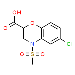 6-Chloro-4-(methylsulfonyl)-3,4-dihydro-2H-1,4-benzoxazine-2-carboxylic acid picture