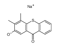sodium salt of 2-hydroxy-3,4-dimethyl-thioxanthone结构式
