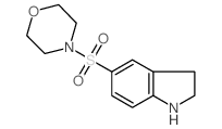 5-(吗啉-4-磺酰基)-2,3-二氢1H吲哚结构式