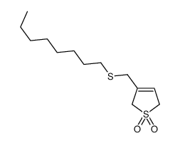 3-(octylsulfanylmethyl)-2,5-dihydrothiophene 1,1-dioxide Structure