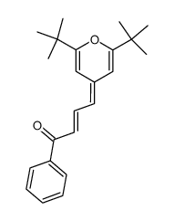 4-(2,6-Di-tert-butyl-4H-pyran-4-ylidene)-1-phenyl-2-butene-1-one Structure