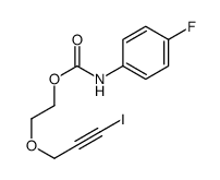 2-(3-iodoprop-2-ynoxy)ethyl N-(4-fluorophenyl)carbamate结构式