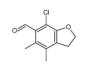 7-chloro-4,5-dimethyl-2,3-dihydro-1-benzofuran-6-carbaldehyde Structure