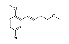 Benzene, 4-bromo-1-methoxy-2-(4-methoxy-1-buten-1-yl) Structure