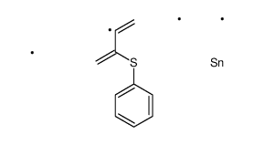 trimethyl(3-phenylsulfanylbuta-1,3-dien-2-yl)stannane结构式