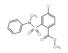 4-氯-2-(N-甲基-N-苯基胺磺酰基)苯甲酸甲酯结构式