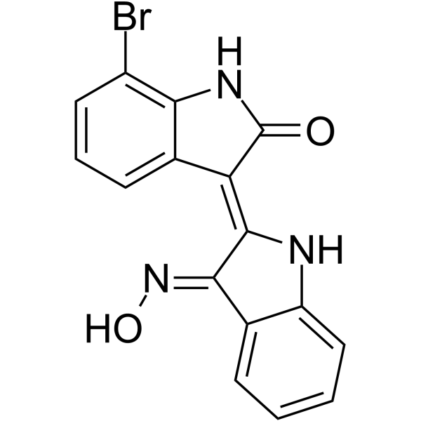 2H-Indol-2-one, 7-bromo-3-[1,3-dihydro-3-(hydroxyimino)-2H-indol-2-ylidene]-1,3-dihydro结构式
