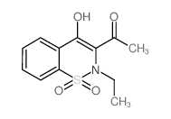 1-(2-乙基-4-羟基-1,1-二氧化物-2H-1,2-苯并噻嗪-3-基)乙酮结构式