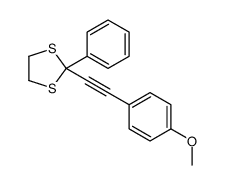 2-[2-(4-methoxyphenyl)ethynyl]-2-phenyl-1,3-dithiolane Structure