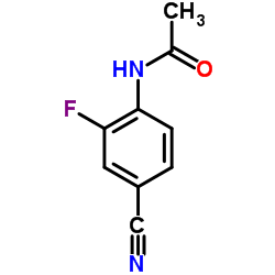 N-(4-氰基-2-氟苯基)乙酰胺结构式