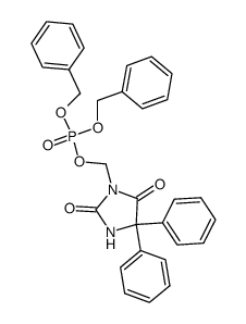 phosphoric acid dibenzyl ester 2,5-dioxo-4,4-diphenylimidazolidin-1-ylmethyl ester结构式