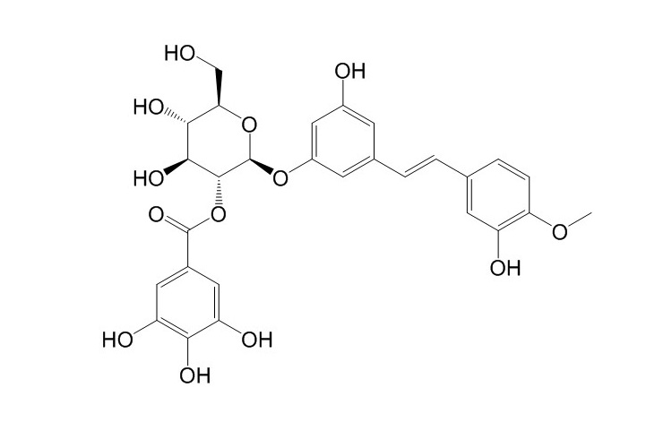 Rhaponticin 2''-O-gallate Structure