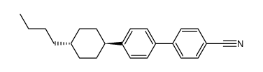 4-cyano-4'-(trans-4-n-butylcyclohexyl)-biphenyl Structure
