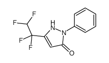 2-phenyl-5-(1,1,2,2-tetrafluoroethyl)-1H-pyrazol-3-one结构式