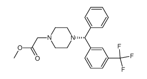 (R)-methyl 2-(4-(phenyl(3-(trifluoromethyl)phenyl)-methyl)piperazin-1-yl)-acetate Structure