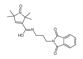 N-[3-(1,3-dioxoisoindol-2-yl)propyl]-2,2,5,5-tetramethyl-1-oxido-1H-pyrrol-1-ium-3-carboxamide结构式