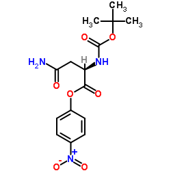 (R)-4-氨基-2-((叔丁氧基羰基)氨基)-4-氧代丁酸-4-硝基苯基酯结构式