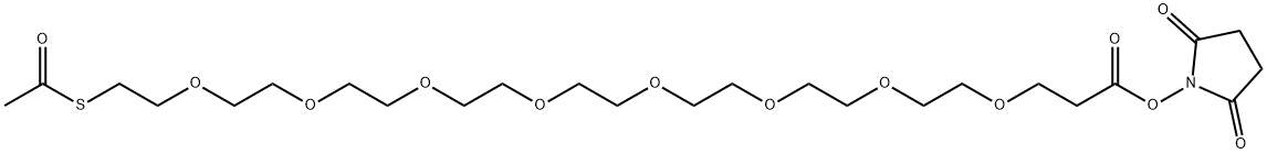 乙酰硫酯-八聚乙二醇-琥珀酰亚胺酯结构式