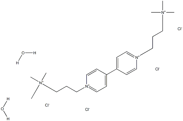 1,1'-Bis[3-(trimethylammonio)propyl]-4,4'-bipyridinium Tetrachloride Dihydrate structure