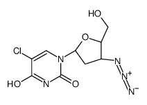1-[(2R,4S,5S)-4-azido-5-(hydroxymethyl)oxolan-2-yl]-5-chloropyrimidine-2,4-dione Structure