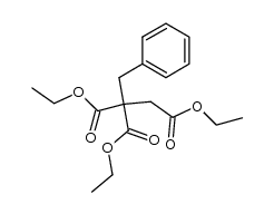 3-phenyl-1,2,2-propanetricarboxylic acid 1,2,2-triethyl ester Structure