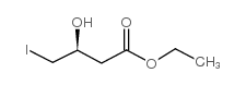 butanoic acid, 3-hydroxy-4-iodo-, ethyl ester, (s) Structure