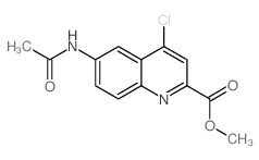 6-乙酰氨基-4-氯喹啉-2-羧酸甲酯结构式
