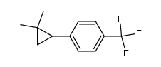 1,1-dimethyl-2-[(p-trifluoromethyl)phenyl]cyclopropane结构式