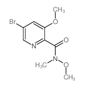 5-溴-n,3-二甲氧基-正甲基吡啶甲基酰胺结构式