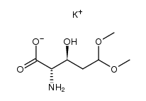 potassium (2S,3S)-2-amino-3-hydroxy-5,5-dimethoxypentanoate结构式