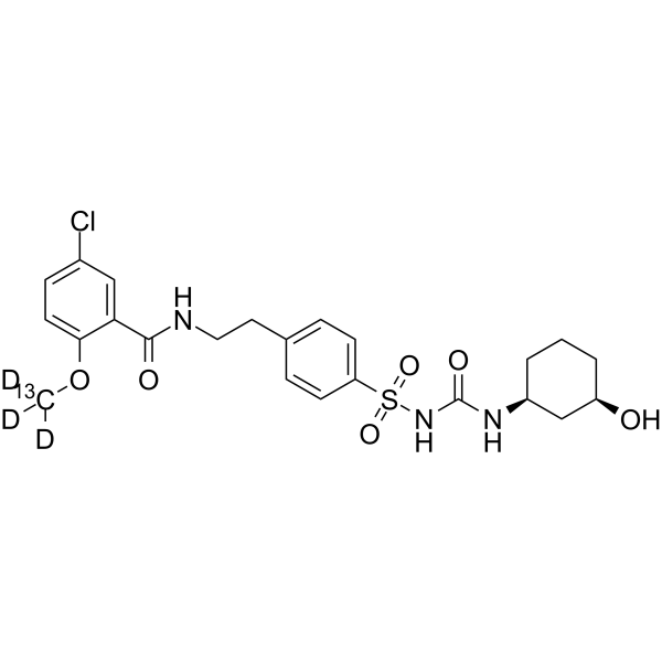 (Rac)-cis-3-hydroxy glyburide-13C,d3 Structure