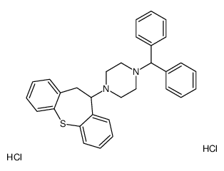 1-benzhydryl-4-(5,6-dihydrobenzo[b][1]benzothiepin-5-yl)piperazine,dihydrochloride结构式