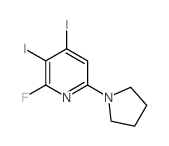 2-Fluoro-3,4-diiodo-6-(pyrrolidin-1-yl)pyridine结构式