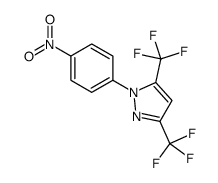 1-(4-Nitrophenyl)-3,5-di(trifluoromethyl)-1H-pyrazole结构式