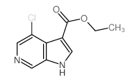 4-氯-6-氮杂吲哚-3-羧酸乙酯结构式